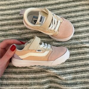 Vans Toddler Sneakers in Pink and Cream